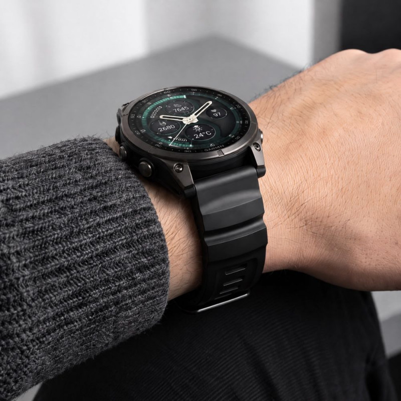Pasek do zegarka Tech-Protect Motion Garmin Fenix 5X / 5X Plus / 6X / 6X Pro / 7X / 8 / 8 Pro / 9 / 9 Pro (51 mm), czarny