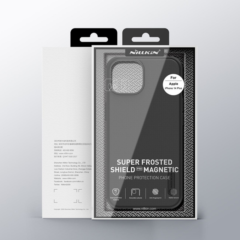 Nillkin Super Frosted Shield Pro Magnetic MagSafe etui na Apple iPhone 14 Plus / 15 Plus, czarny