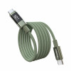 Choetech XCC-1068 kabel USB-C do USB-C PD 60W z wyświetlaczem, 1,2 m, zielony