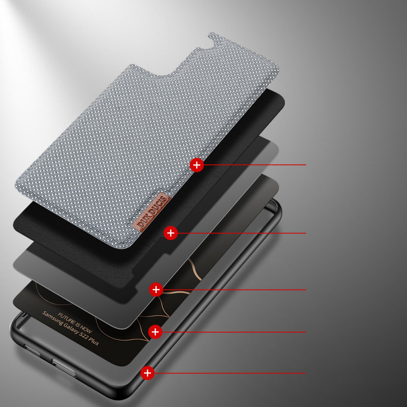 Dux Ducis Fino etui nylonowe do Samsung Galaxy S22+ (S22 Plus), niebieskie