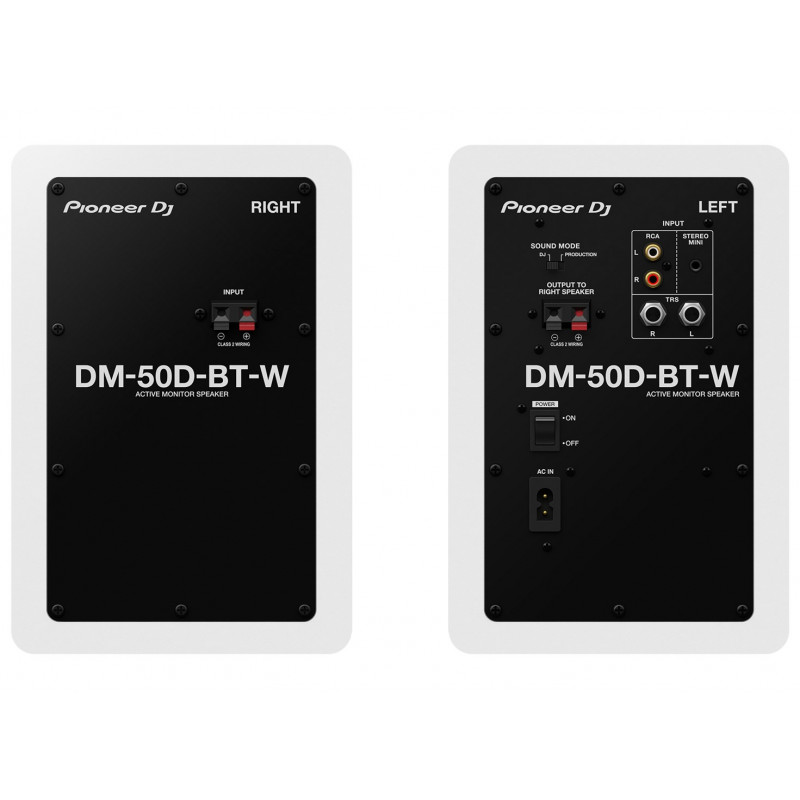 Pioneer DJ DM-50D-BT-W aktywny monitor odsłuchowy, 3.4", 25 W (1 para), biały