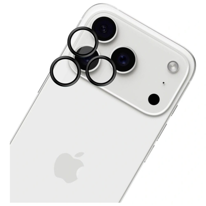 Szkło ochronne na obiektyw aparatu 3MK HARDY Lens Protection Pro dla Apple iPhone 17 Pro / 17 Pro Max, czarne