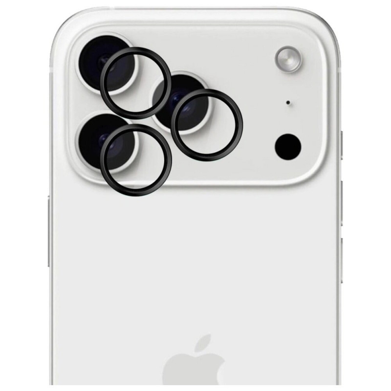 Szkło ochronne na obiektyw aparatu 3MK HARDY Lens Protection Pro dla Apple iPhone 17 Pro / 17 Pro Max, czarne