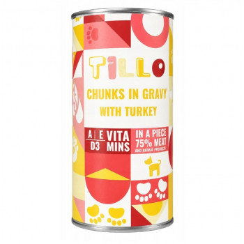 TILLO Chunks in gravy Turkey mokra karma dla psów, 1250 g