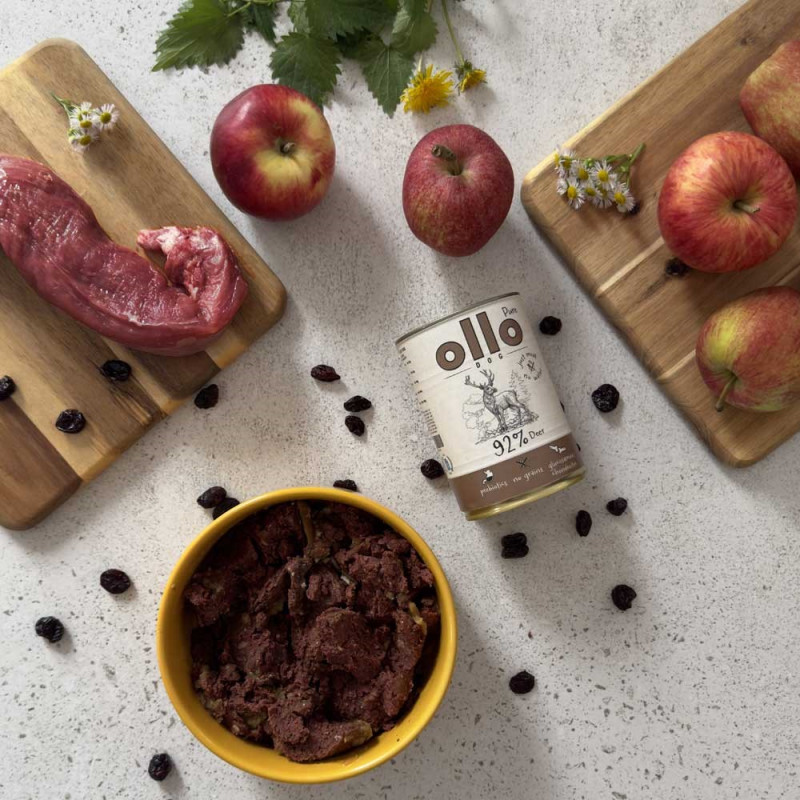 OLLO Pure Deer mokra karma dla psów, 850 g
