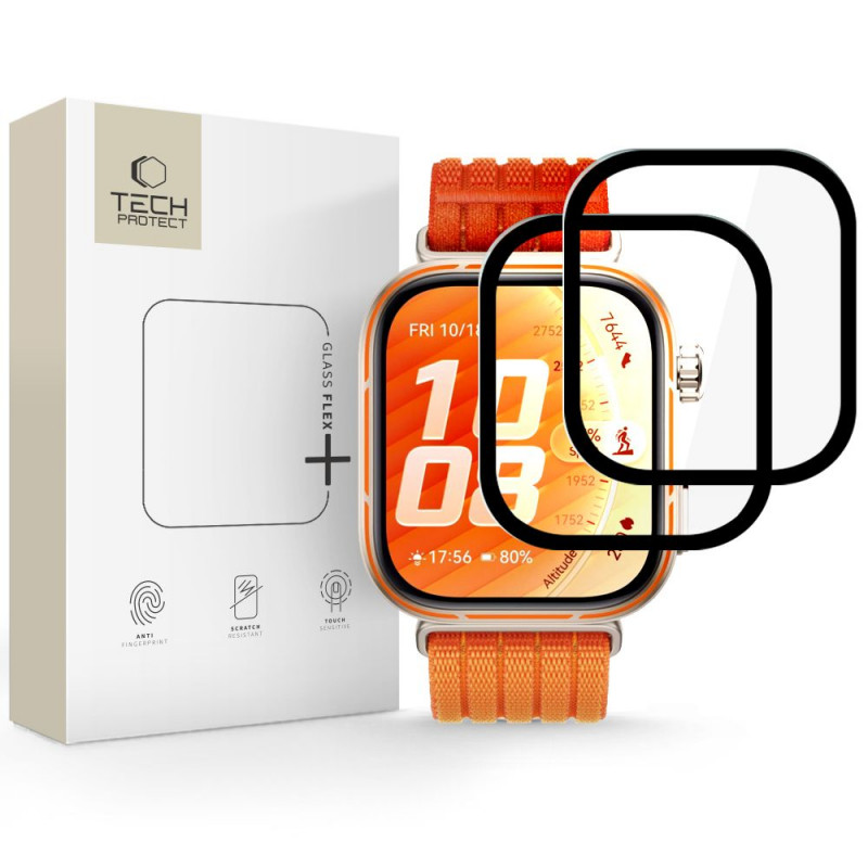 Tech-Protect Glass Flex+ Huawei Watch Fit 5 Pro szkło hybrydowe, czarny (2 szt.)