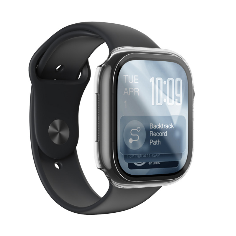 AmazingThing Radix FullGuard szklana folia ochronna z etui do Apple Watch Series 11 46 mm, przezroczysta