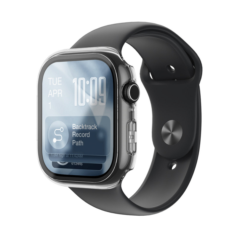 AmazingThing Radix FullGuard szklana folia ochronna z etui do Apple Watch Series 11 46 mm, przezroczysta