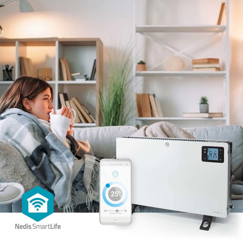 Nedis SmartLife HTCO50WTW grzejnik elektryczny, 2000 W, biały