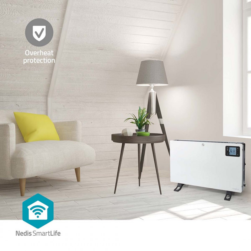 Nedis SmartLife HTCO50WTW grzejnik elektryczny, 2000 W, biały