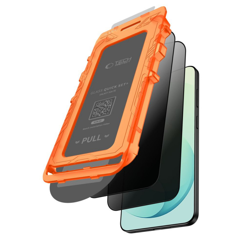 Tech-Protect Quick Set Spy+ szkło hartowane prywatyzujące Samsung Galaxy S26 FE (2 szt.)