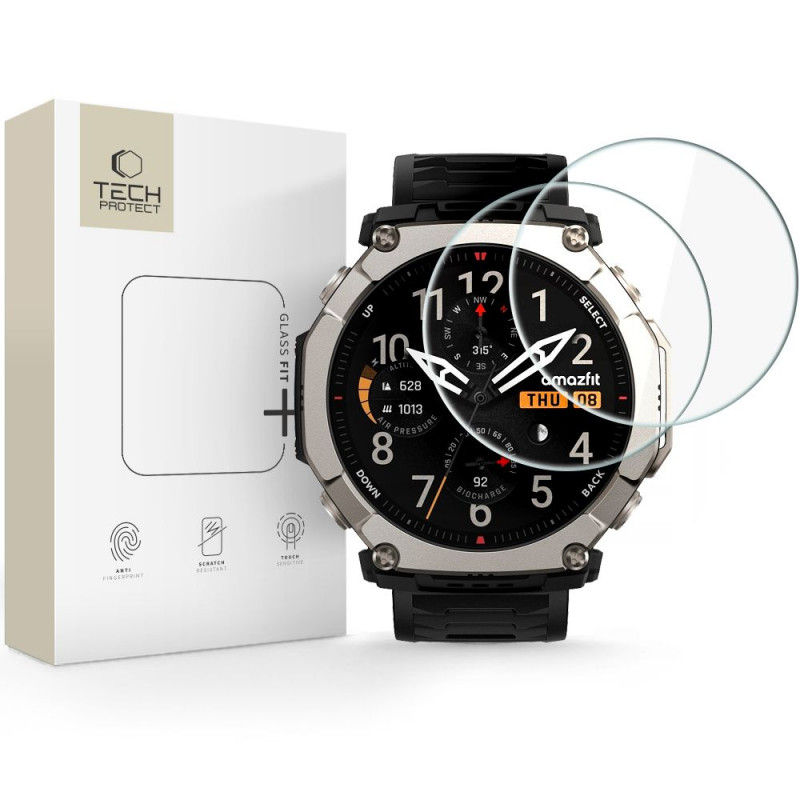Tech-Protect Glass Fit+ szkło hartowane do Amazfit T-Rex Ultra 2 (2 szt.), przezroczyste