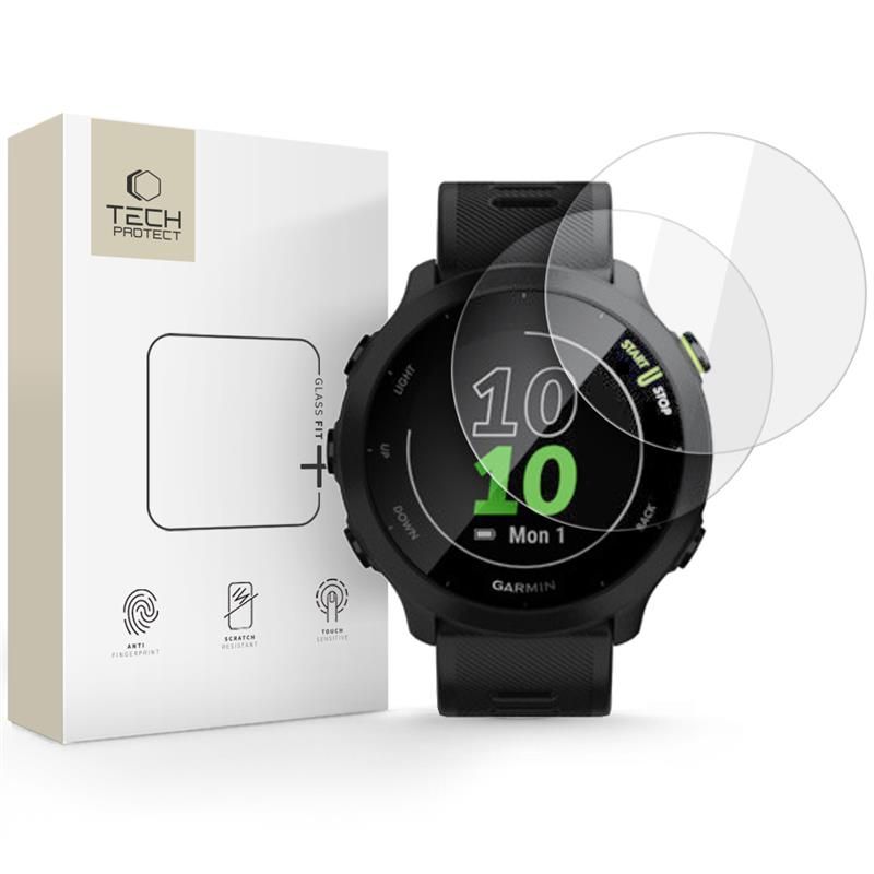 Tech-Protect Glass Fit+ szkło hartowane do Garmin Forerunner 55 (2 szt.), Clear