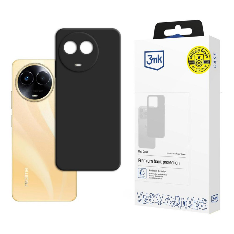 3MK Matt Case do Realme 11 5G, czarny