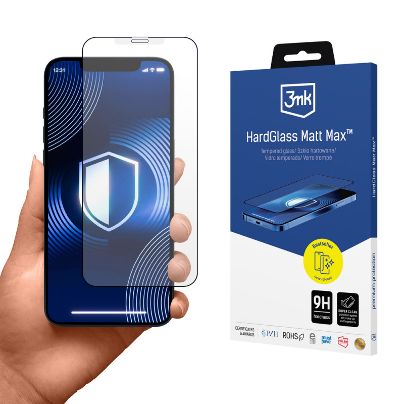 Szkło hartowane 3MK HardGlass Matt Max matowe do Apple iPhone XS Max / 11 Pro Max