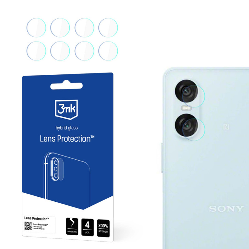 Szkło hybrydowe ochronne na aparat 3MK Lens Protection 3MK6068 do Sony Xperia 10 VI (4 szt.)