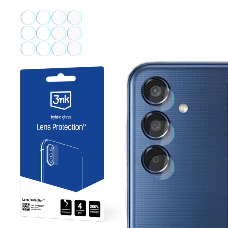 Szkło hybrydowe ochronne na obiektyw aparatu 3MK Lens Protection 3MK6066 do Samsung Galaxy M35 (4 szt.)