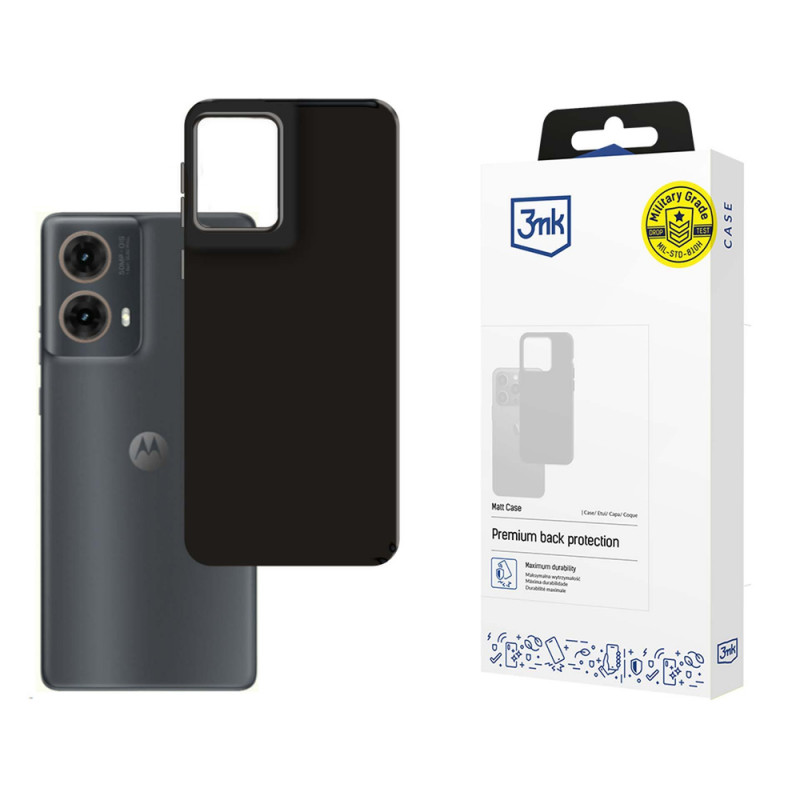 3MK Matt Case Motorola Moto G85, czarny