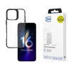 Etui 3mk Satin Armor Case+ do Apple iPhone 16 Pro Max, przezroczyste z czarną ramką