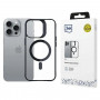 3mk Satin Armor MagCase z MagSafe do Apple iPhone 16 Pro, przezroczysty z czarną ramką