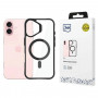 3mk Satin Armor MagCase z MagSafe do Apple iPhone 16 Plus (W-3SAMaCa-AiP16Plu-0), przezroczyste z czarną ramką
