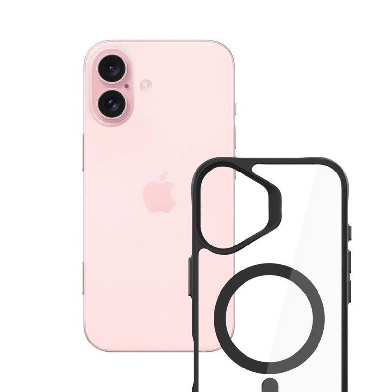 3mk Satin Armor MagCase z MagSafe do Apple iPhone 16 (W-3SAMaCa-AiP16-0), przezroczyste z czarną ramką