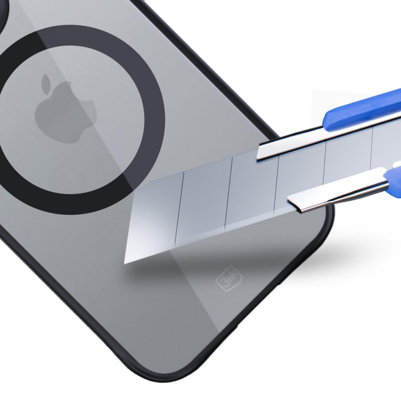 3mk Satin Armor MagCase z MagSafe do Apple iPhone 16 Pro Max (W-3SAMaCa-AiP16PM-0), przezroczyste z czarną ramką