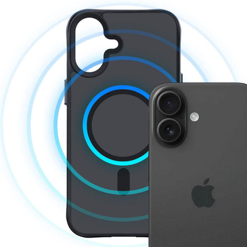 Etui 3mk Smoke MagCase with MagSafe do Apple iPhone 16 Plus (W-3SmoMaCa-AiP16Plu-0), półprzezroczyste