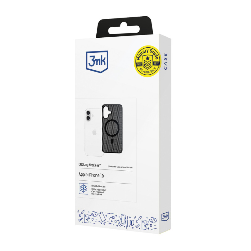 3mk COOLing MagCase do Apple iPhone 16 Plus, czarny