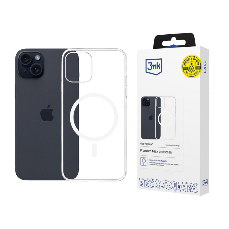 3mk Clear MagCase do Apple iPhone 15, przezroczysty