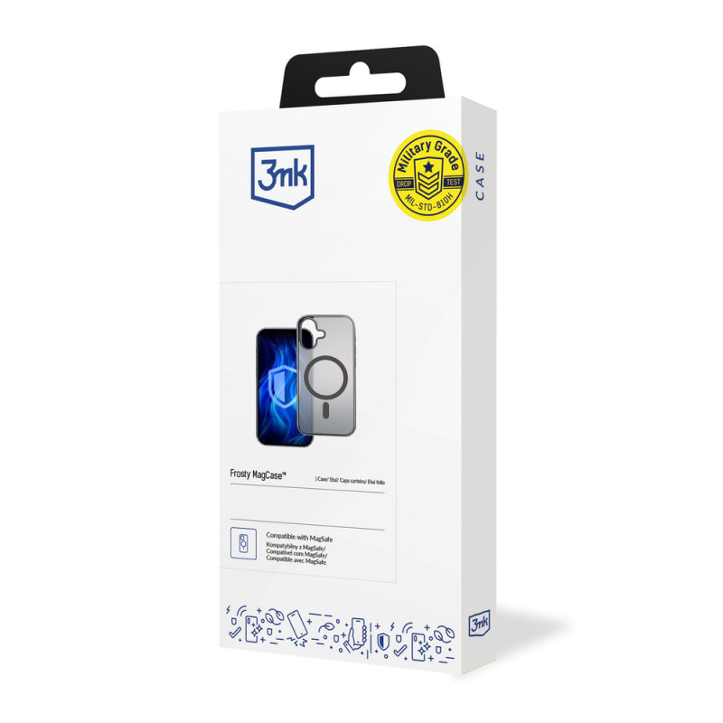 Etui 3MK Frosty MagCase do Apple iPhone 16 Plus, czarne