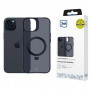 Etui na smartfona 3MK Smoke Case Mag&Stand MagSafe ze stojakiem do Apple iPhone 15 Plus, czarne
