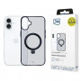 Etui na smartfona 3MK Smoke Case Mag&Stand MagSafe z podstawką do Apple iPhone 16 Plus, przezroczyste