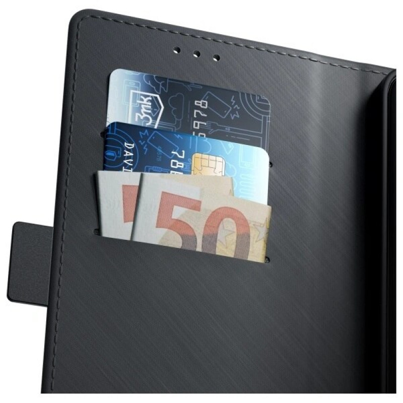 Etui portfelowe 3MK Wallet Case do Samsung Galaxy A16, czarny