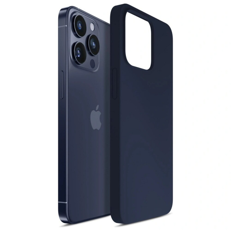 Etui silikonowe 3MK Silicone Case do Apple iPhone 16 Pro Max, granatowy
