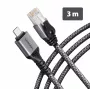 Goobay AXAGON ADE-CM30 adapter USB-C Gigabit Ethernet z zintegrowanym kablem CAT6 3 m, RJ-45