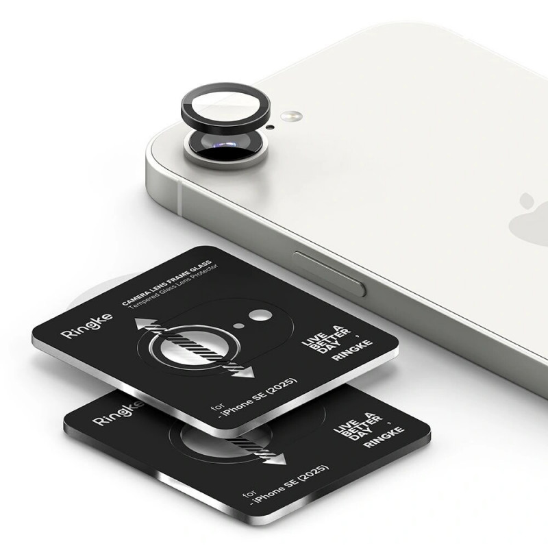 Ringke Ochrona ramki aparatu do Apple iPhone 17e / 16e, czarna (2 szt.)