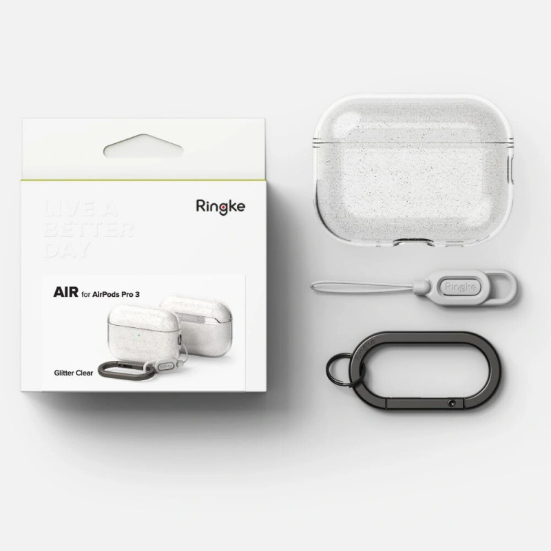 Etui Ringke Air dla Apple AirPods Pro 3, Glitter Clear