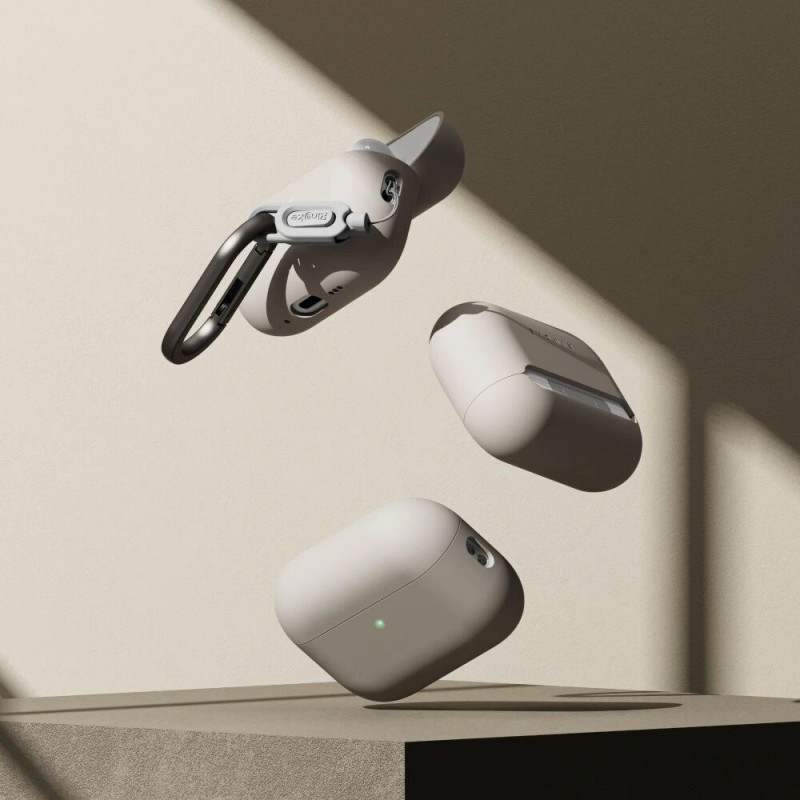 Ringke Silikonowe etui na Apple AirPods Pro 3, Stone (Beige)