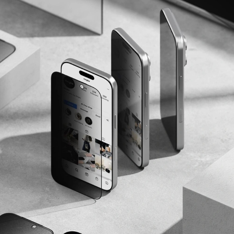 Ringke Easy Slide Privacy szkło hartowane z filtrem prywatności dla Apple iPhone 17 Pro Max (2 szt.)