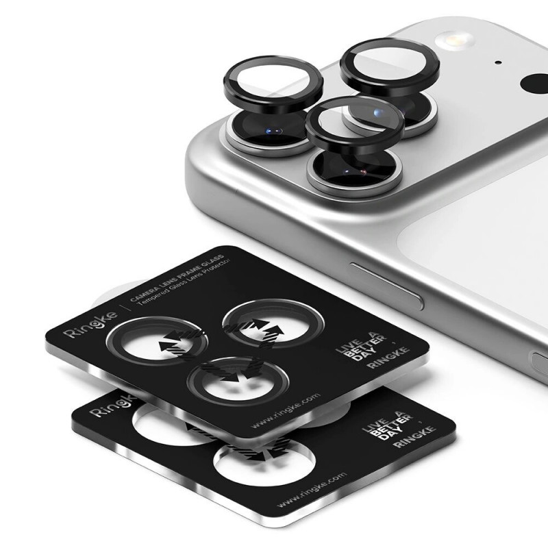Ringke Ochrona ramki aparatu do Apple iPhone 17 Pro / 17 Pro Max, czarna (2 szt.)