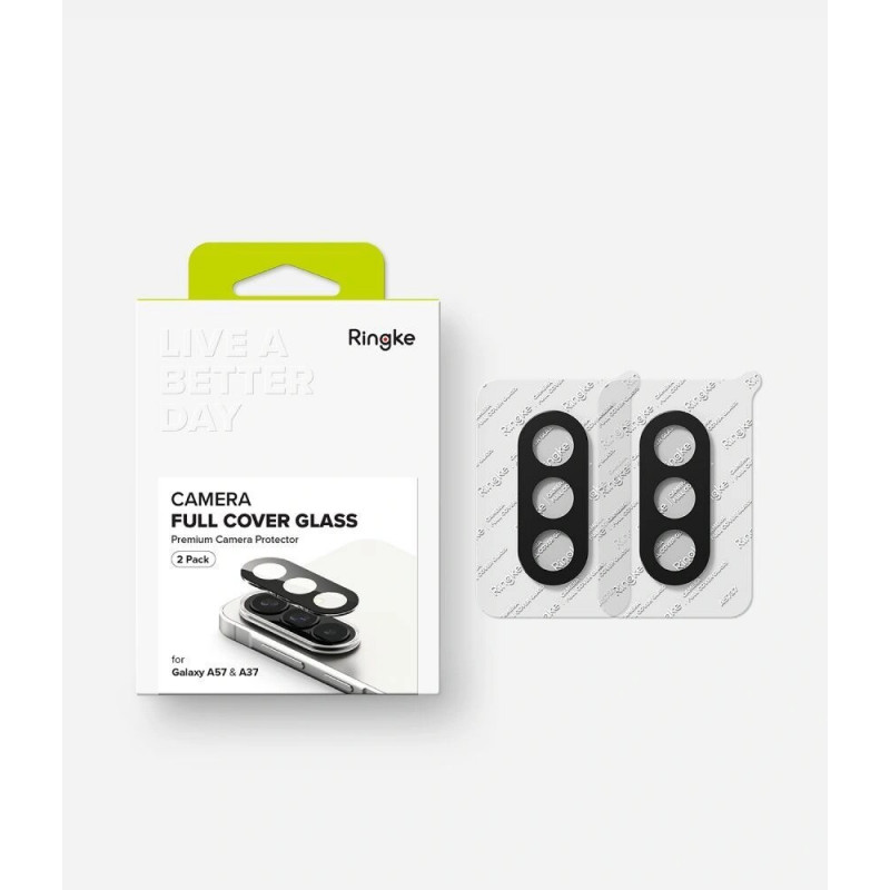 Osłona aparatu Ringke Camera Full Cover do Samsung Galaxy A37 / A57 5G, czarna (2 szt.)