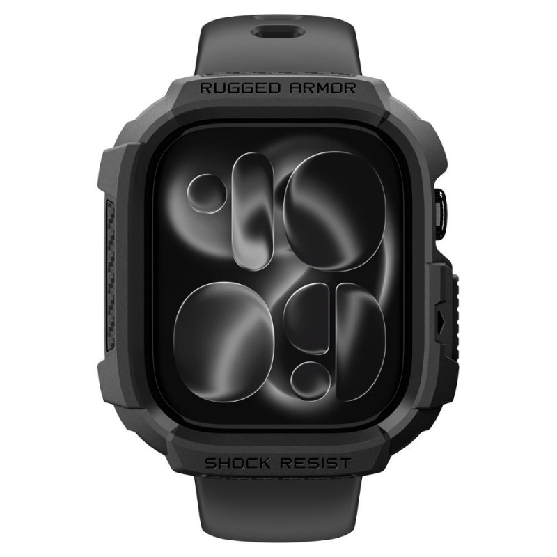 Spigen Rugged Armor ACS11886 etui na Apple Watch 12 46 mm, matowy czarny