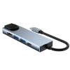 Tech-Protect V3 5in1 hub USB-C, szary
