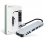 Tech-Protect V4 6-in-1 hub USB-C, szary