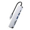 Tech-Protect V4 6-in-1 hub USB-C, szary