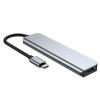 Tech-Protect V4 6-in-1 hub USB-C, szary