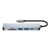 Tech-Protect V4 6-in-1 hub USB-C, szary