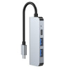 Tech-Protect V2 4-w-1 hub USB-C, szary