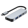 Tech-Protect V2 4-w-1 hub USB-C, szary